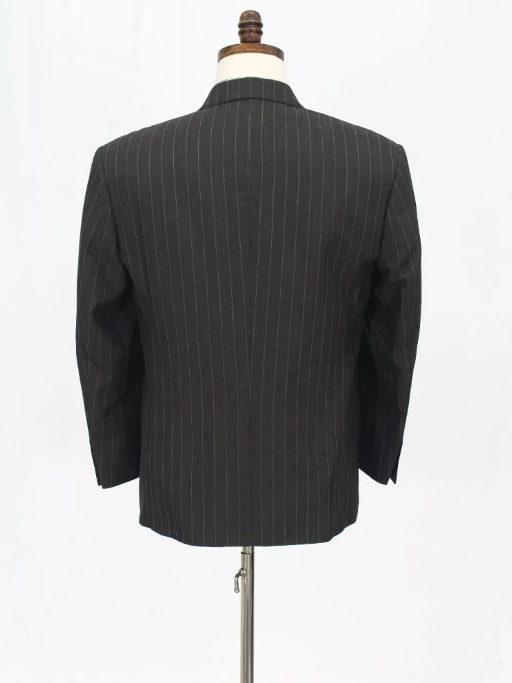 Tom Tailor 38S 32x30 Brown Full Suit Double-Breasted Stripe R963